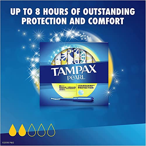 Image of Tampax Pearl Regular Absorbency Unscented Tampons, 96 Count, Pack of 1