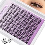 JIMIRE Wispy Lash Clusters Natural Eyelash Clusters C Curly 10-14MM Fairy Cluster Eyelash Extensions with Spikes 110Pcs Manga Lashes Clusters Pestañas Postizas DIY Lash Extensions at Home