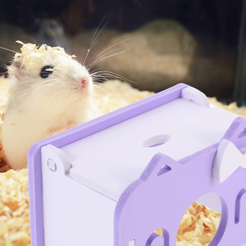 Toyvian 2pcs Hideaway House Toys Guinea Pig Hut Hamster Hideout Cage image 3