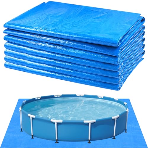 16Ft Pool Ground Cloths,Heavy-Duty Swimming Pool Waterproof PE Swimming Pool Liner Pad for Protect Above Ground Pool Blankets for 6ft to 15ft Frame Above Ground Pools Accessories Prevents Punctures