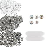500er Set Abzeichen 25mm Zubehör für DIY Badge Punch Press Metall und Kunststoff 250 + 250 Stk