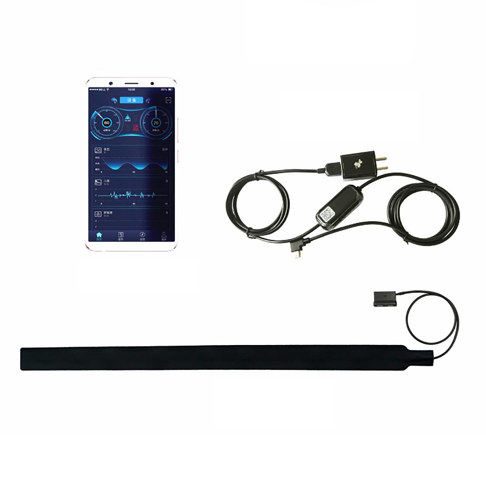 Sleep Monitoring Belt for The Elderly, Life Health Monitoring Pad for Nursing Homes, Sleep Analysis, Turning Over, Motion Detection, Used in Homes, Schools, Nursing Homes, Hospitals