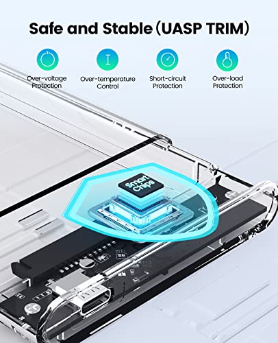 Orico 2.5'' Hard Drive Enclosure Type-C Usb 3.1 Gen2 To Sata Computer External Hdd Enclosure For 7 9.5Mm Hdd Ssd Support Uasp Compatible Wd Seagate Toshiba Samsung Hitachi Ps5-2139C3-G2 #TOP4