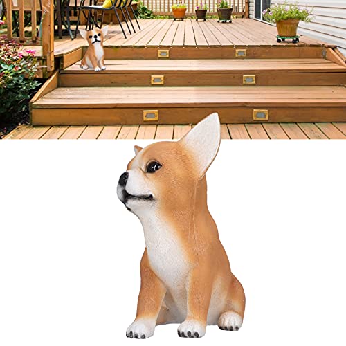 Estátua de jardim, estátua de cachorro seguro e não tóxico para decoração de jardim para decoração a