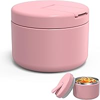 Lohasok 12oz Insulated Stainless Steel Soup Jar - Leak-Proof Wide Mouth Thermo Lunch Container for Kids with Easy Flip Lid