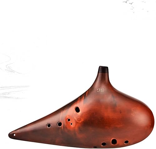 Miniatura 3 de TSTS 11-Agujero Arena Púrpura Barro Ahumado Ocarina Bass G Key (BG) Cerámica Ocarina Tocando Instrumento Musical Nacional Niños Ocarina