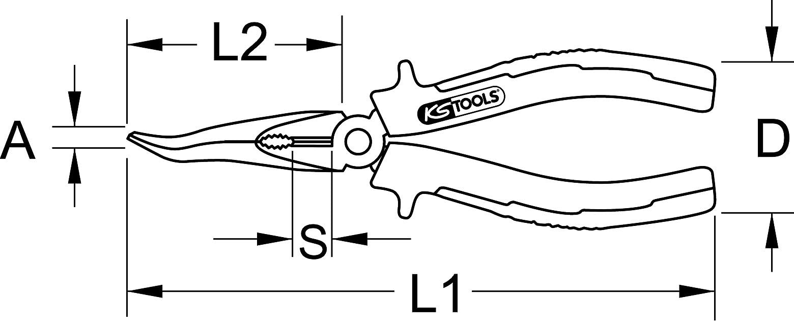 KS Tools 115.1067 Szczypce do przeciekajacych przewolejowych, 200mm