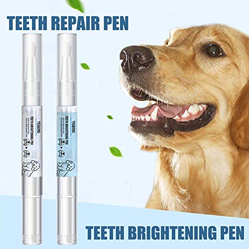 Mona43Henry Caneta de limpeza de dentes para animais de estimação, cães, gatos, dentes, tártaro, den