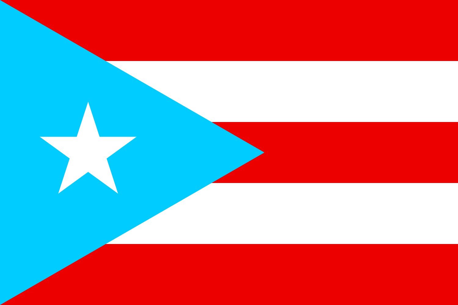 Drapeau Puerto Rico XL couleur bleu ciel pour décorer votre salon ou célébrer un festival