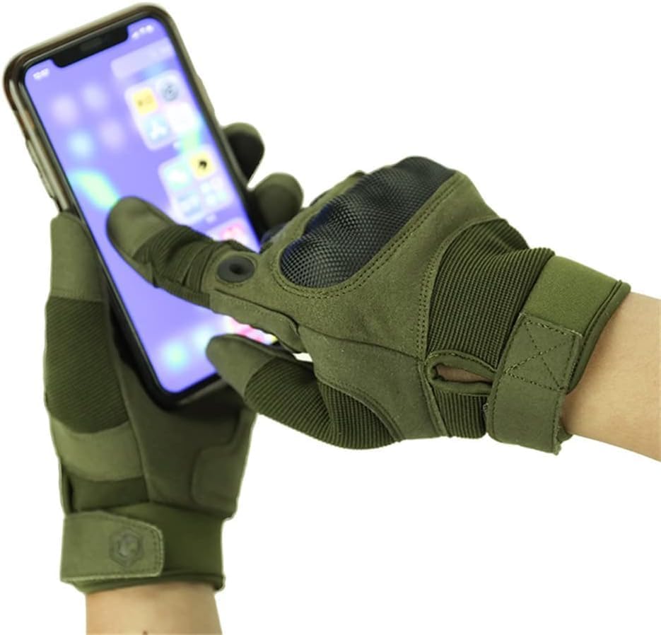 Miniatura 6 de Guantes tácticos duros para nudillos con dedos para pantalla táctil, equipo de mano para senderismo, camping, caza, combate, tiro, ciclismo,