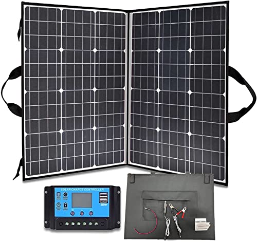 LZH FILTER Tragbares Faltbares Solar Panel Kit 200W 18V Monokristallinen Solarmodul Mit Controller USB Ausgang Zum Aufladen Von 5V/12 V/24V Batterien Geeignet Für Camping,Wohnmobil,Yacht Cover