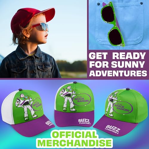 Image of Get Trend Baseball Cap and Kids Sunglasses Set Adjustable Breathable Sun Hat 100% UV Summer Accessories Gifts for Boys