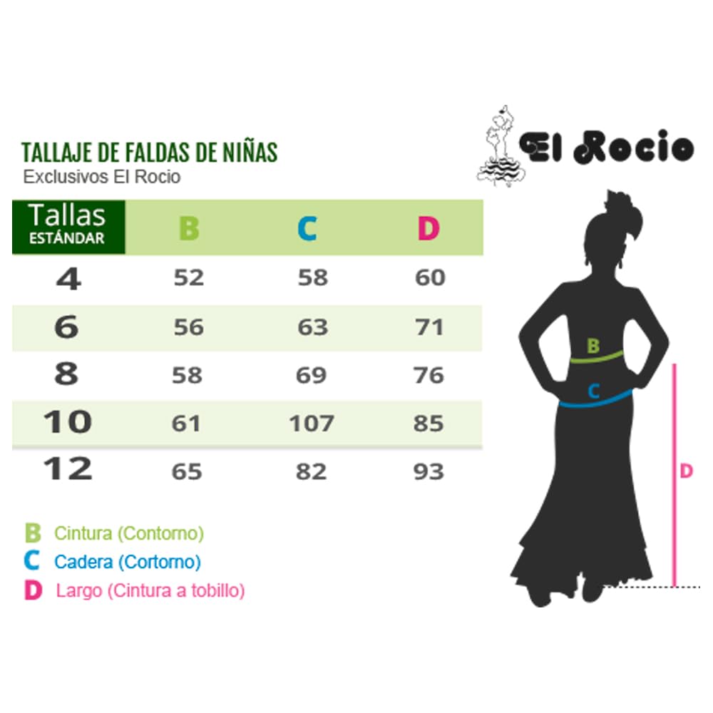 Faldas De Flamenco para Niñas Modelo Salón