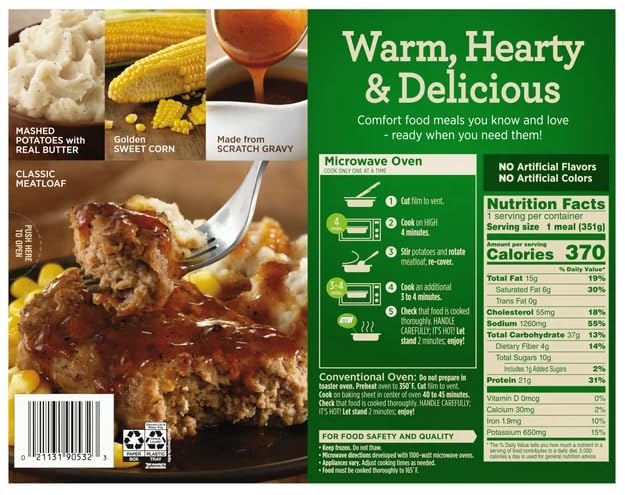 Miniatura 6 de Salutem Vita - Marie Callender's Variety Pack - Pan de carne y salsa congelada, 12.4 oztazón de albóndigas suecas, comida congelada, 11.5 oz -