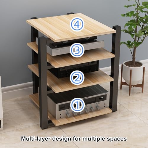 Support de rack audio et étagère d'angle multimédia pour home cinéma