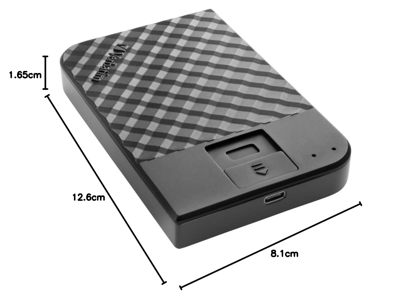Verbatim Fingerprint Secure Tragbare Festplatte - 2 TB - externer Datenspeicher mit Fingerabdruckscanner zum Schutz Ihrer Daten, schwarz, 53651 | Fingerabdruckscanner und AES 256-Bit Verschlüsselung für sichere Datenspeicherung