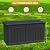 Cyranture 230 Gallon Double-Wall Resin Deck Box - Lockable Waterproof Outdoor Storage Box, 1000lbs Capacity & Doubles as Seating for Patio Furniture - Garden Tools, Pool Accessories (Black)