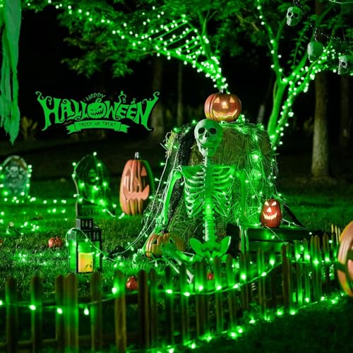 Image of TEKCOOL 35 Feet Long LED Power Pixel Serial String Light, 360 Degree Light in Bulb | Copper Led Pixel String Light for Home Decoration,Diwali,Christmas(Green) Pack of 1.