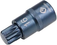 Vista 5 de uxcell 1/2" Drive x M10 (0.394 in) Triple Square Spline Bit Socket, S2 Brocas de acero, enchufes CR-V de 2" de longitud (solo para uso manual)