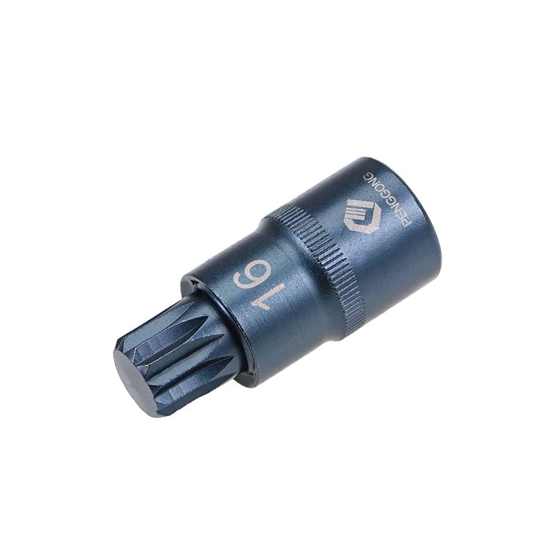 Soquete com Ponta Triple Square M16 de 12,7 mm (1/2 pol.) uxcell em Aço S2 e Cromo-Vanádio