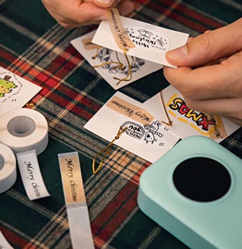 Phomemo Label Maker D30 Labeler,Sticker Maker Machine,Portable Bluetooth Label Printer,Labeler For Office Home Organization Gift For Women Men,Replace Typewriter(Usb Rechargeable)-Green #TOP6