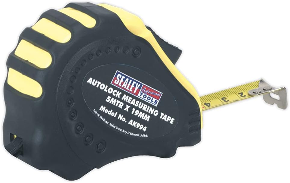 Sealey Ak994 Autolock Measuring Tape 5Mtr(16Ft) X 19Mm Metric/Imperial