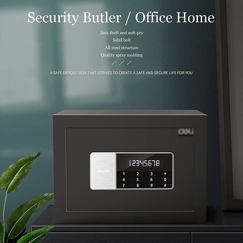 Caja Fuerte De Alta Seguridad, Cajas Fuertes De Gabinete Seguro, Caja De Efectivo Con Contraseña Electrónica De Acero, Caja De Almacenamiento De Documentos Importantes Antirrobo De Oficina, Cajas