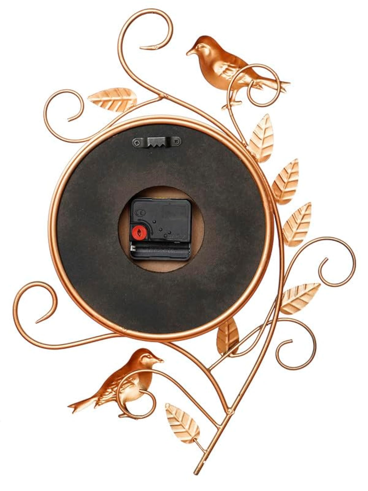 Designer Metal Case Antique Small Birds Wall Clock