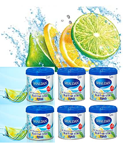 My Shaldan Squash Scent 6-Cans, V8 Original Classic Formula, Car Cup-Holder Natural Air Freshener, Real Fruit Aroma #TOP22