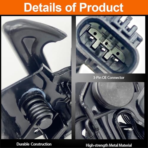 Image of Hood Latch Lock Actuator Compatible with 2019 2020 2021 Silverado 1500 / Sierra 1500