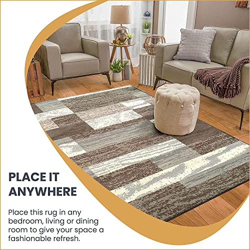 Alfombra geométrica moderna para crear un rincón de lectura acogedor Rockwood 4