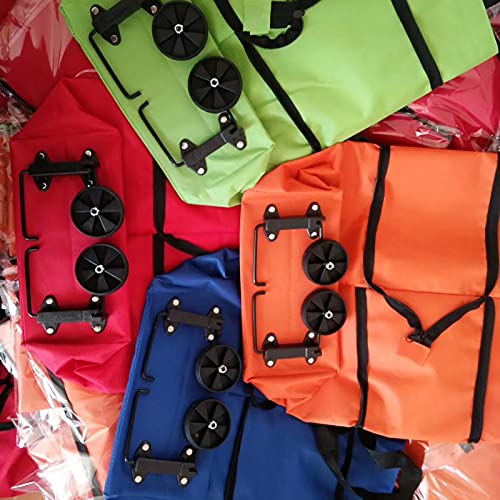 FVIWSJ Einkaufstrolley mit Rädern für Einkaufen oder Transportieren von Waren,Leichtgewichtig mit großer Tragfähigkeit… – Bild 6