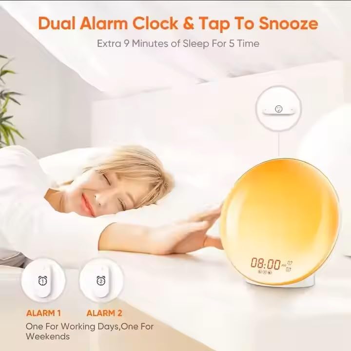 Despertador amanecer con 20 niveles de brillo para dormilones 3