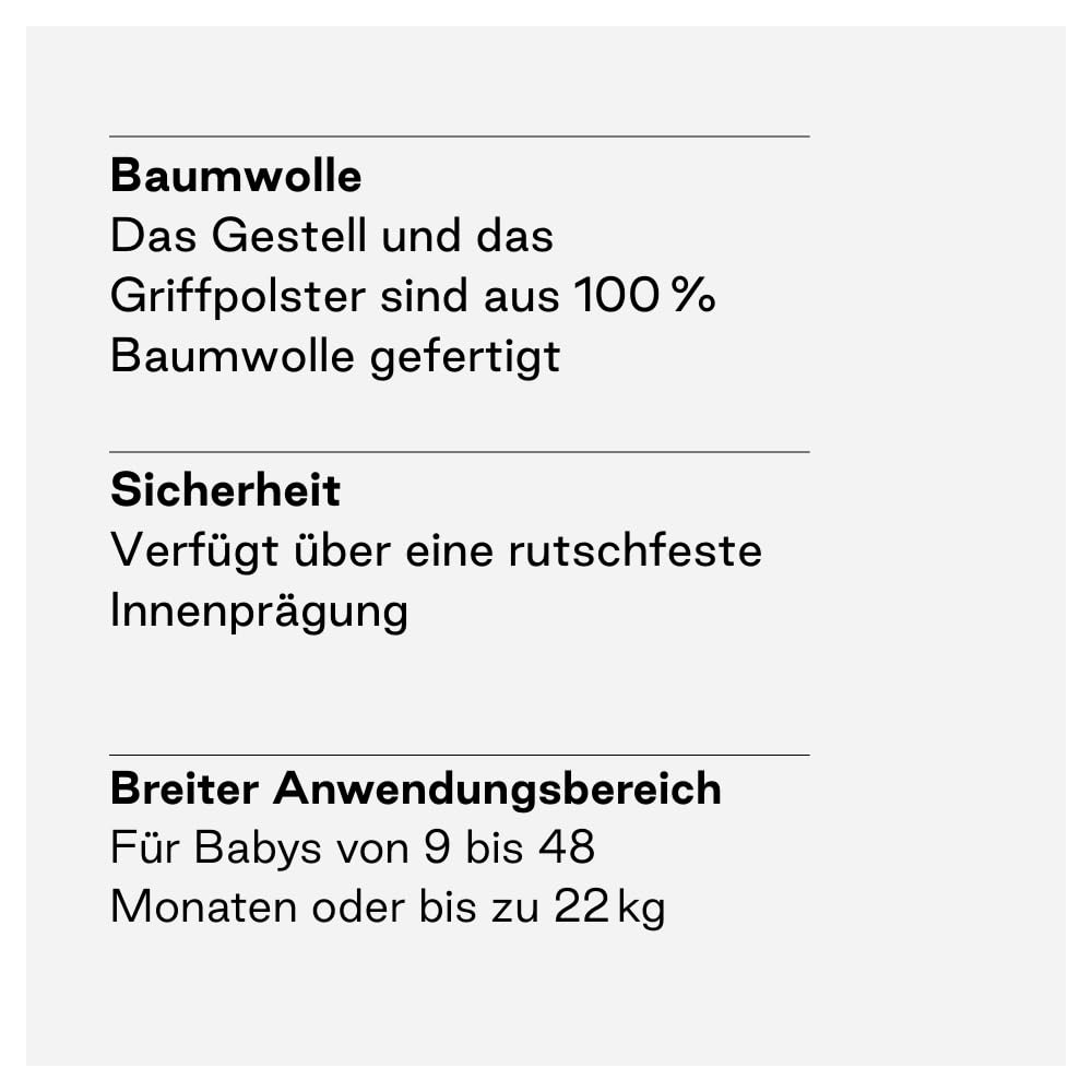 Jané Catch Baby Tragetuch Hüfte, Seitliches Tragen, Verstellbar, Ergonomisch und Rutschfest, 100% Baumwolle, 9-48 Monate, Grau