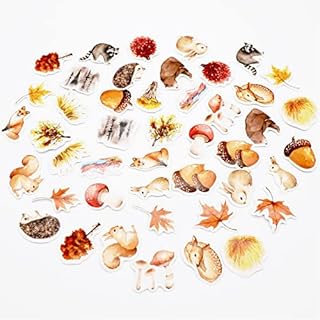 46pcs Various Autumn Theme Stickers,Autumn Theme Scrapbook Stickers Trendy Stickers Cute Stickers for Scrapbooking DIY Craft Laptop Planner Journal Paper Water Bottle