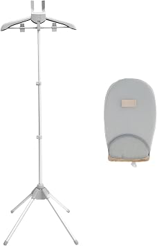 Garment Steamer Rack, Foldable Garment Steamer Stand, Garment Hanger Stand for Steaming Clothes, Steam Iron Stand, Handheld Clothes Steamer Holder, Clothes Hanger for Steam Ironing Gray