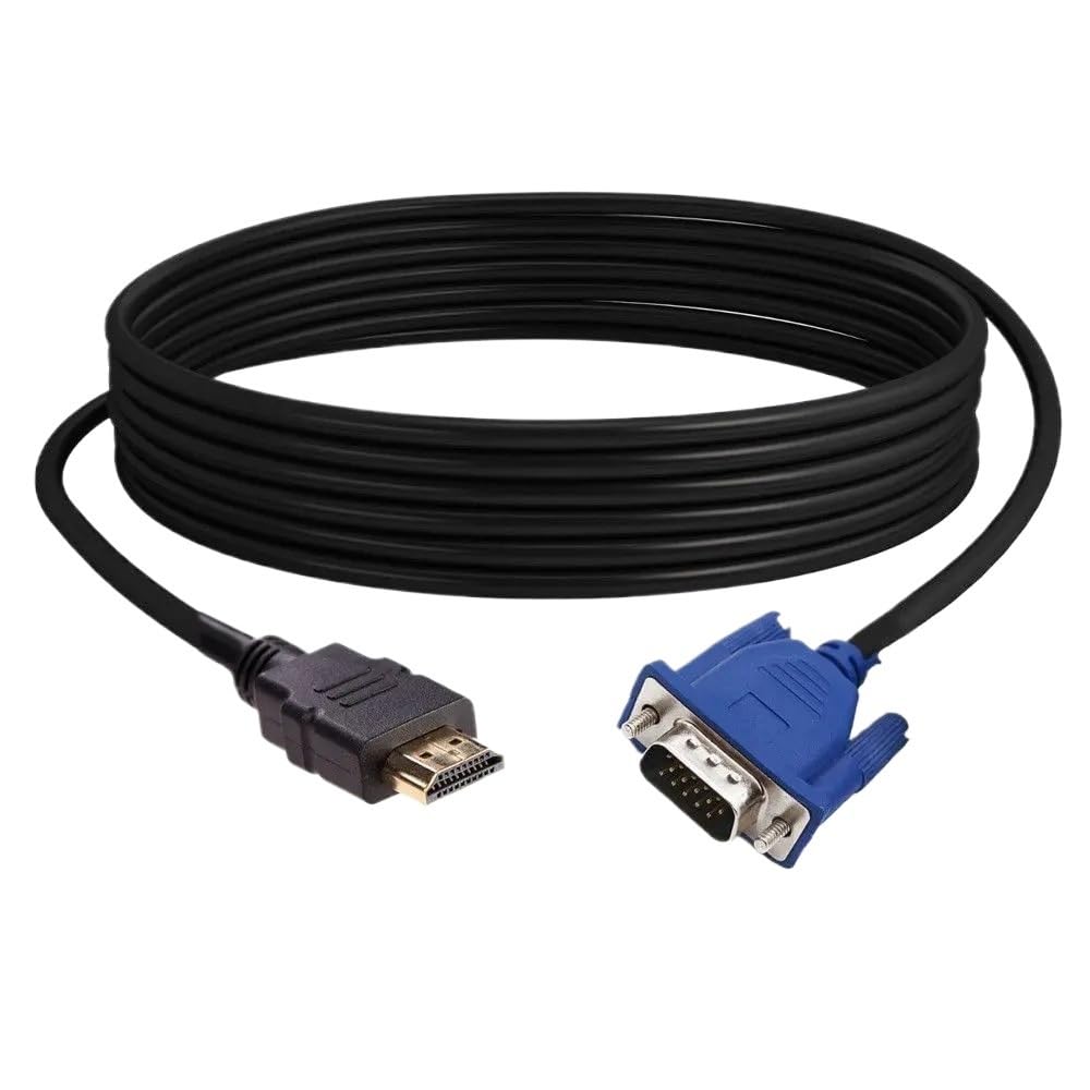 Connecteur vidéo numérique professionnel compatible HDMI vers VGA Convertisseur Display Sortie mâle vers mâle Câble adaptateur AV (1,8 m)
