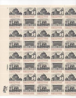American Architecture Series Sheet of 50 x 18 Cent US Postage Stamps Scott 1928-31