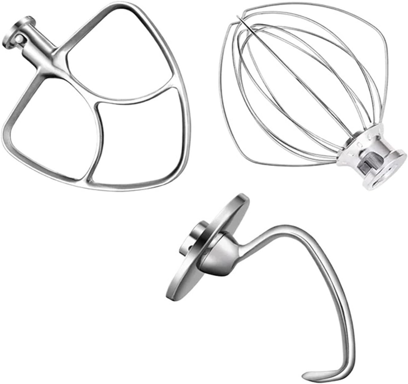 Mixer Aid Attachment Parts Accessories，Compatible For Kitchenaid 5 Quart Stand K5WW Wire Whip& 5K7SDH Dough Hook& Paddle