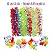 Gamli Hawaiian Leis luau party decorations - Bulk 14 Pieces Count Tropical Hawaii Silk Flower Necklace For Hula Luau Theme Party and Beach | Birthday | Graduation supplies | Plus 4 Hawaiian Bracelets