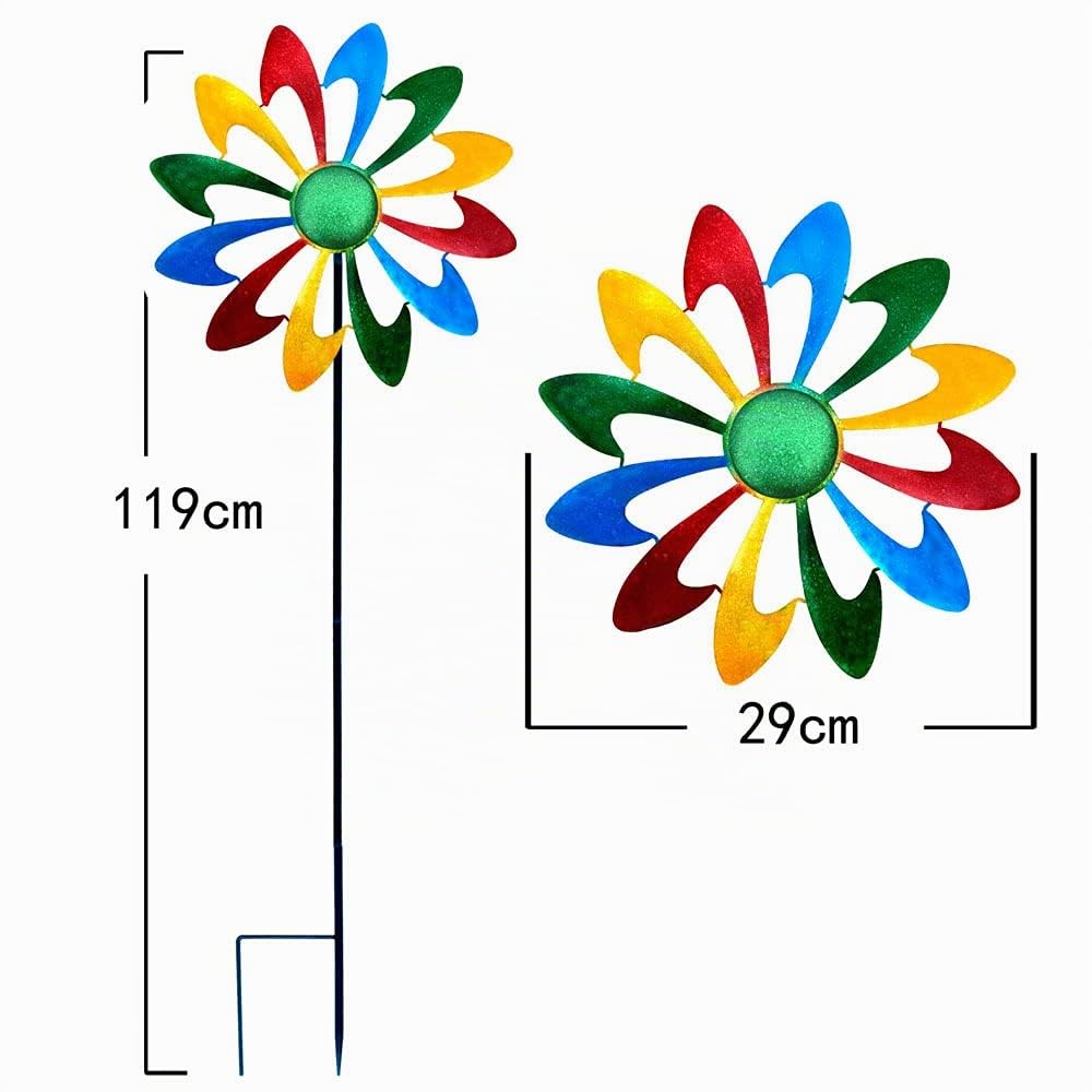 Éolienne décorative de 29,2 cm Sculpture éolienne pour patio, pelouse et jardin pour vous faire ressentir différents effets visuels et détendre votre humeur