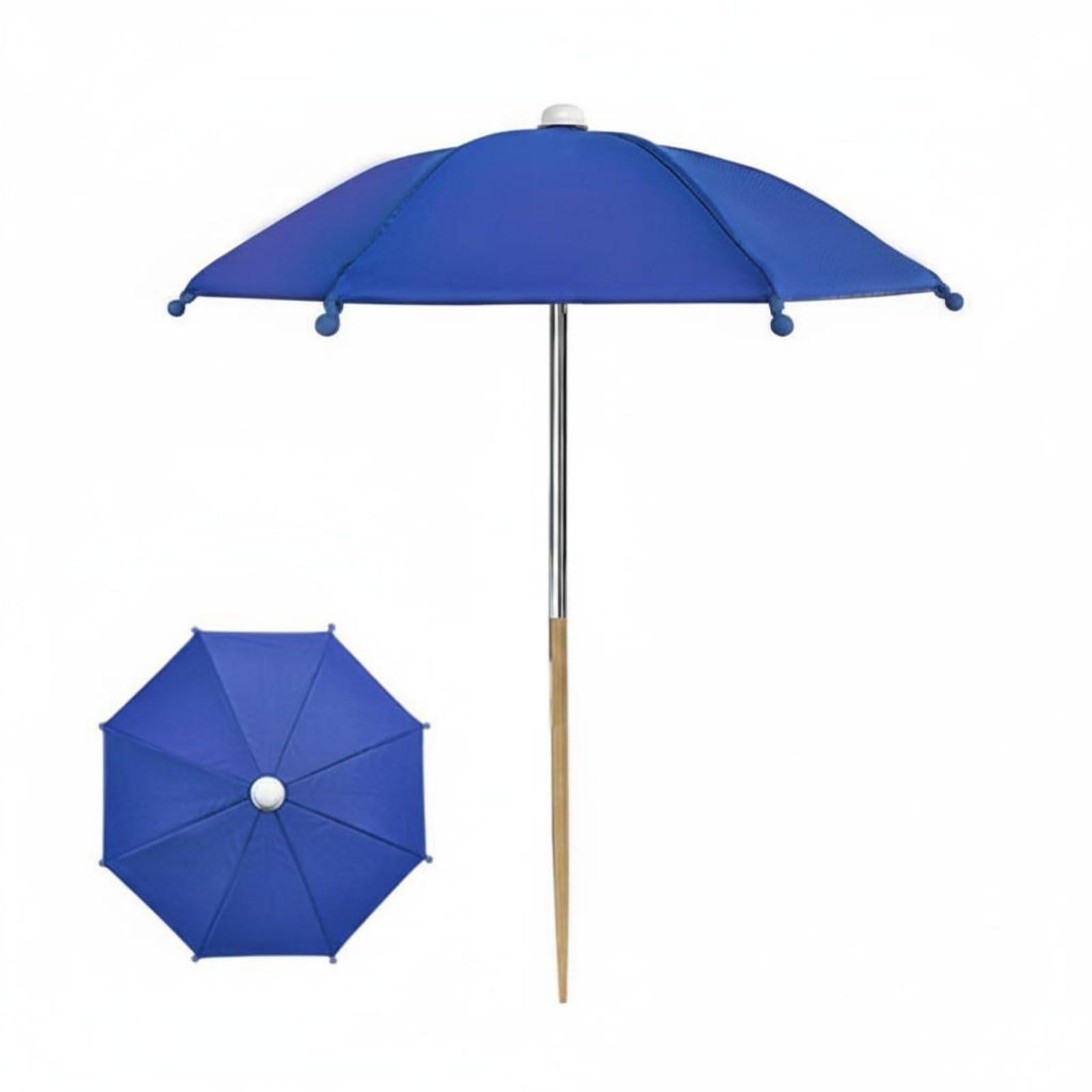 Blocking Plant Umbrella Rainproof Mini Plant Umbrella Heat Protection Succulent Sun Shade Easy to Install for Gardeners, Balcony, Patio, Outdoor, Royal Blue-image-30