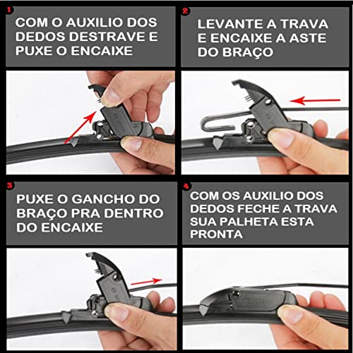 Kit Palheta Limpador Para-brisa Renault Duster 2013 a 2023 (RENAULT DUSTER 2013 A 2019)