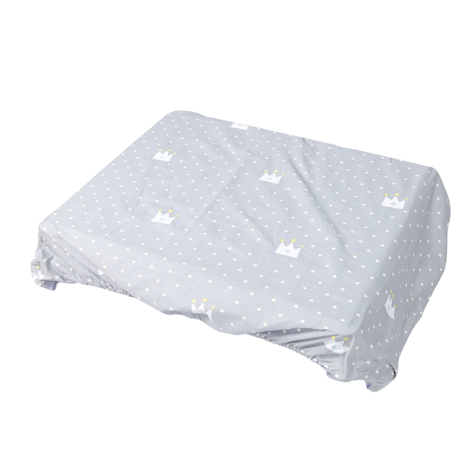 Couverture adaptée Cabilock drap-housse en coton doux à motif couronne grise pour lit enfant