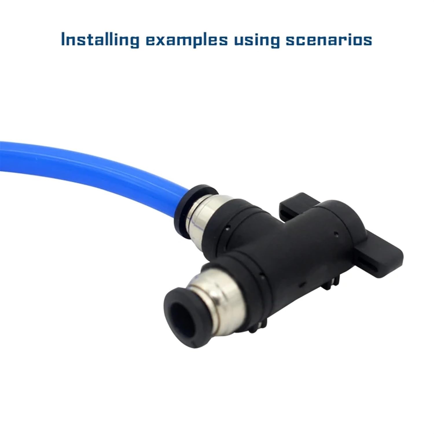 BUC BUL Bum BLM4 6 8 10 12mm Pneumatic Fitting Quick Connector Air Tube Connector Manual Valve Steering Switch Manual Ball Valve (Color : BUL, Size : 6mm)