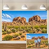 TYLCLTX Reptile Habitat Background Desert Plant Backdrop Arid Barren Cactus Sandstone Rock Climate Mountain and Desert Scenery Backdrop Desert Terrarium Background 10x8ft