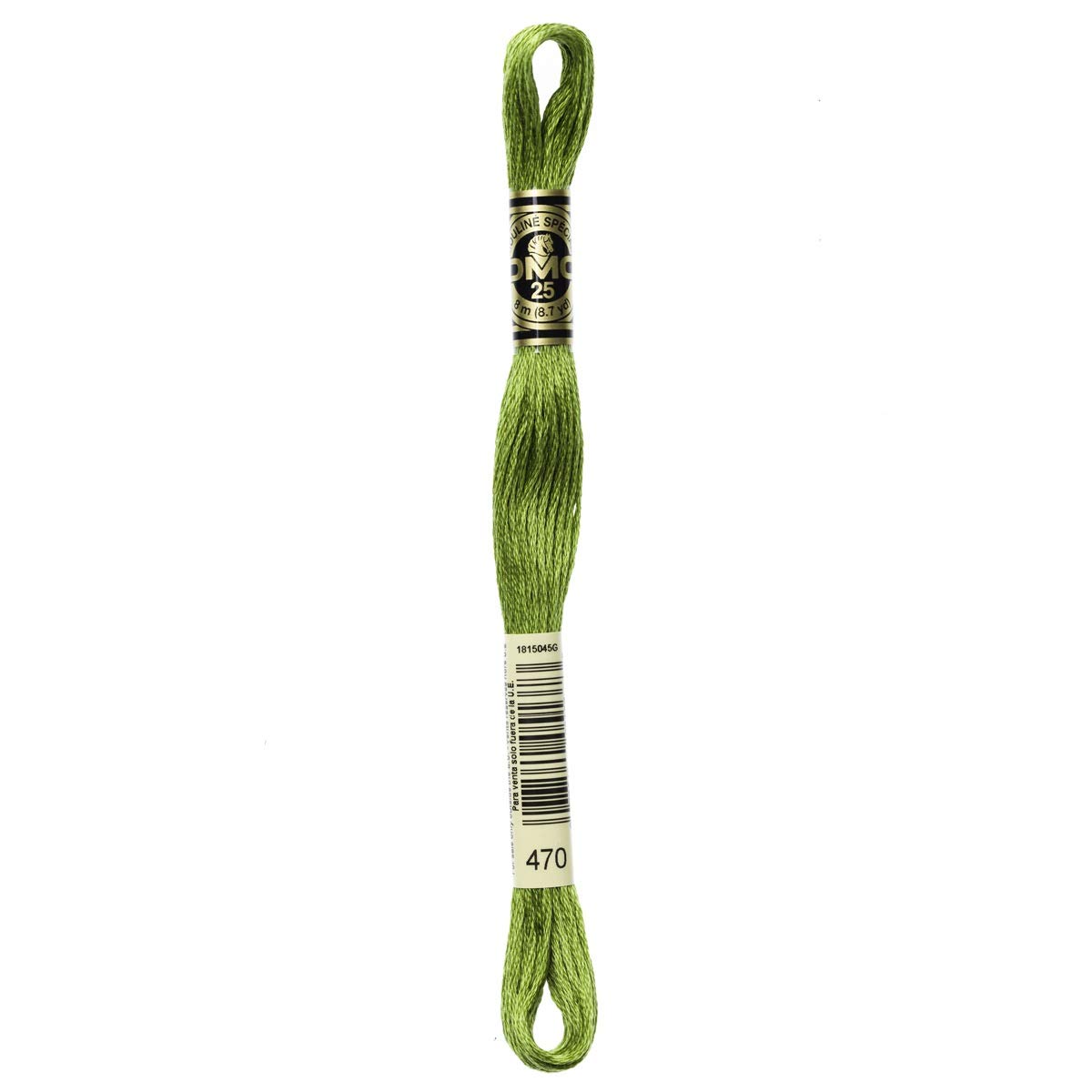 DMC Embroidery Floss Mouline Stranded Cotton Thread for Hand Embroidery and Sewing - Colour No: 470-12 x 8m Skeins