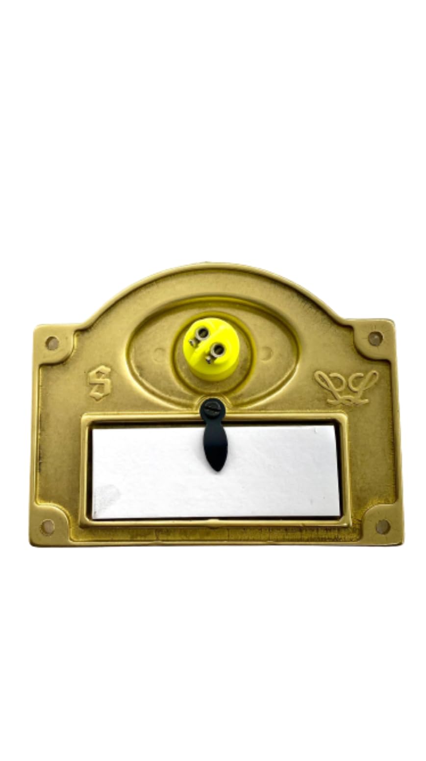 Campanello un pulsante in ottone lucido pulsantiera porta ingresso casa artigianato Made in Italy