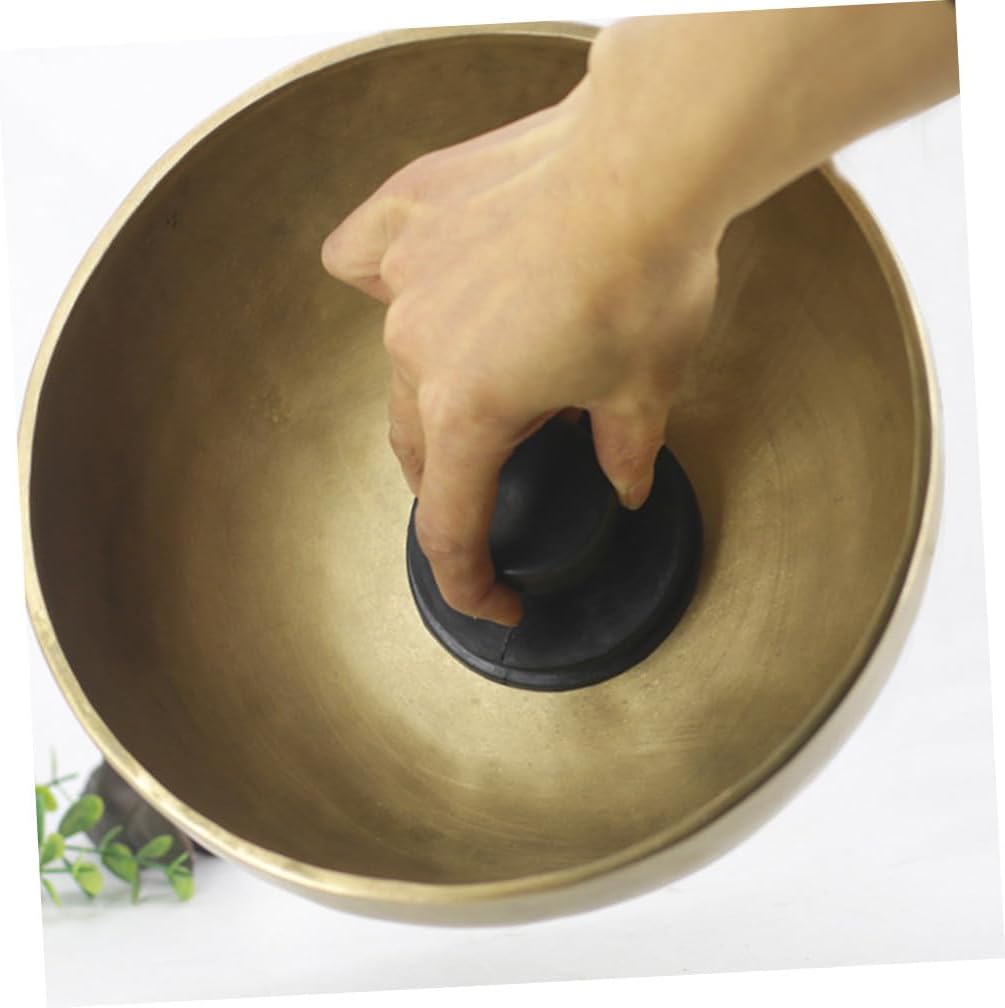 3pcs Premium Lifting Handle for Sound Bowl Strong Suction Tool for Meditation Relaxation Black Suction Cup Supports Protects against Scratches for Singing Bowl Accessories