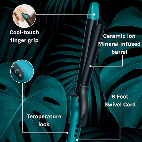 Image of Bio Ionic Long Barrel Curling Iron with Moisture Heat Technology & NanoIonic MX Versatile Curling Wand - Multiple Barrel Sizes for Tight, Classic, Loose & Soft Curls